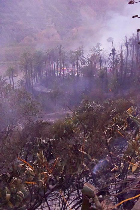 Incendio el hotel Molino del Agua, en Ayacata