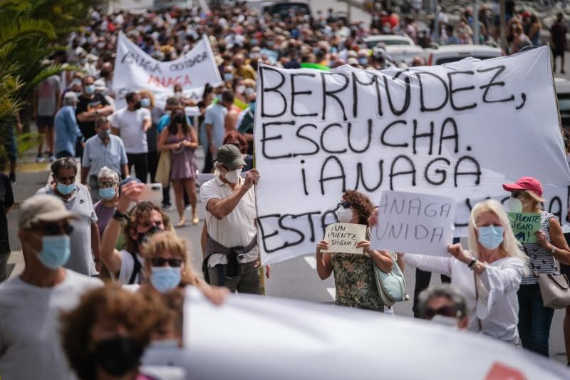 Manifestación para pedir un segundo puente en San Andrés