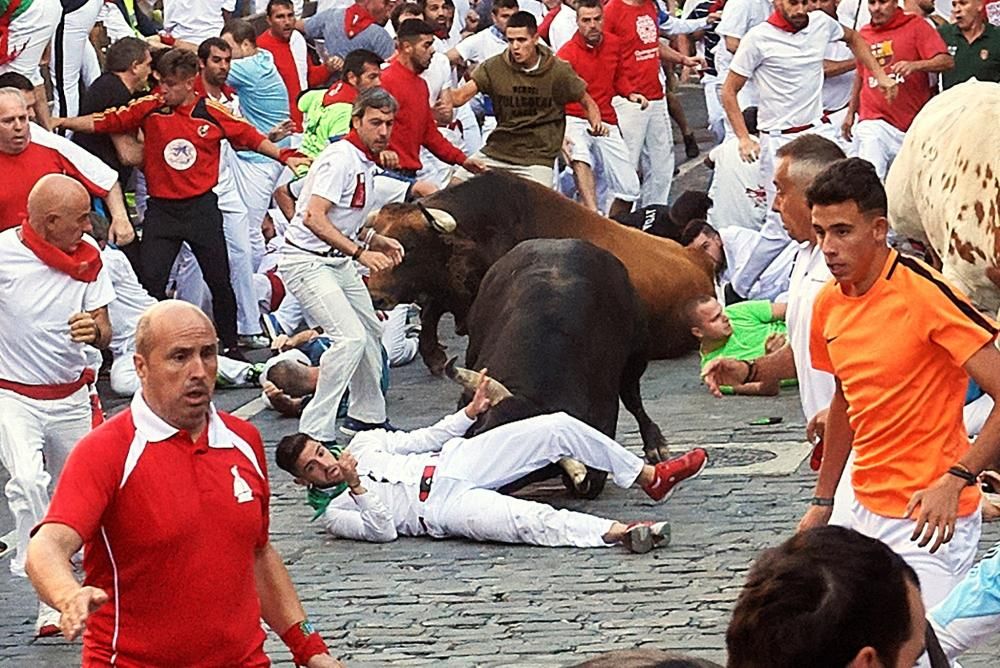 Quinto encierro de los Sanfermines 2019.