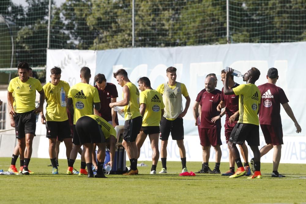 Entrenamiento del Celta tras el descanso // R.G.ob