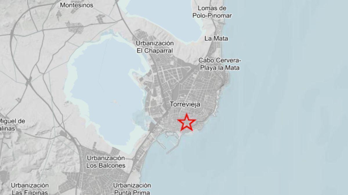 Un pequeño terremoto sorprende a vecinos de Torrevieja durante la madrugada