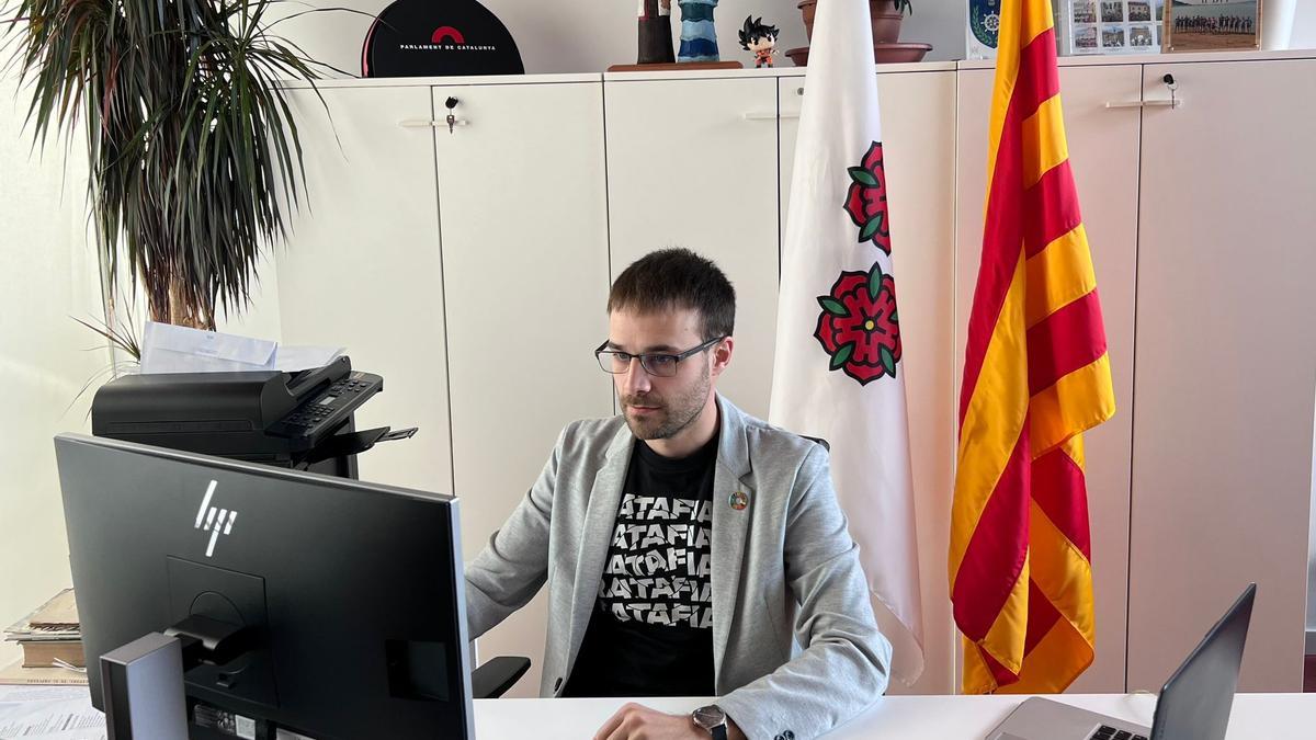 L'alcalde de Roses a la trobada online de febrer.