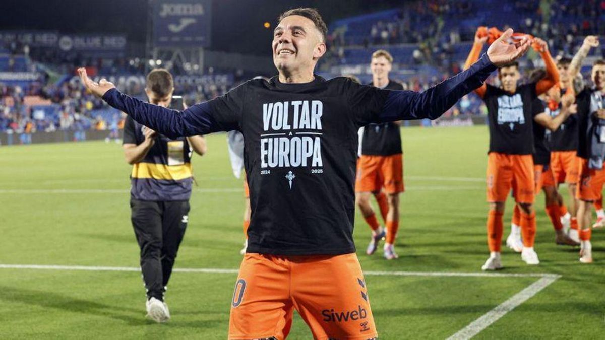 Aspas celebraba el pasado mayo el triunfo en Getafe. | Marta G. Brea