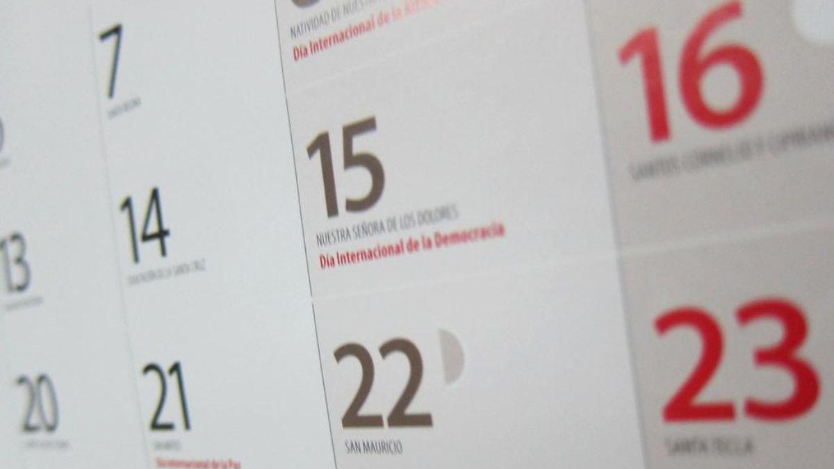 Imagen de archivo de un calendario.