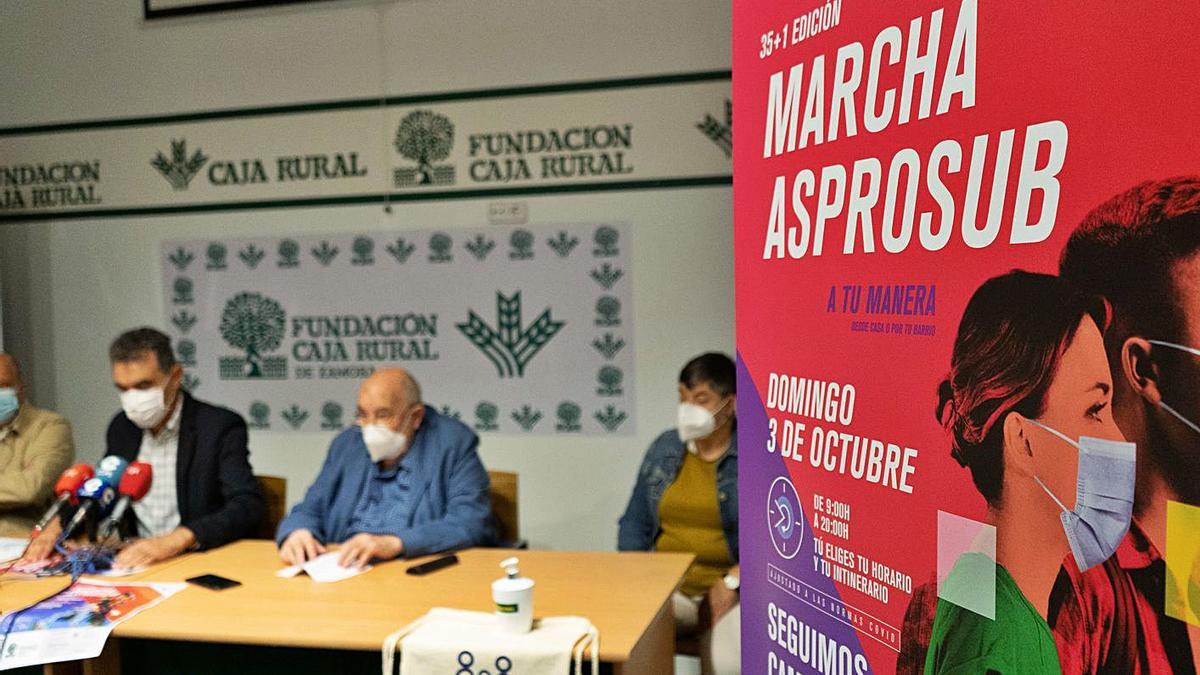 Presentación de la marcha Asprosub, que este año se realizará de manera virtual.