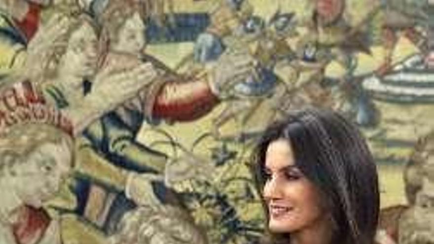 La reina Letizia, ayer.