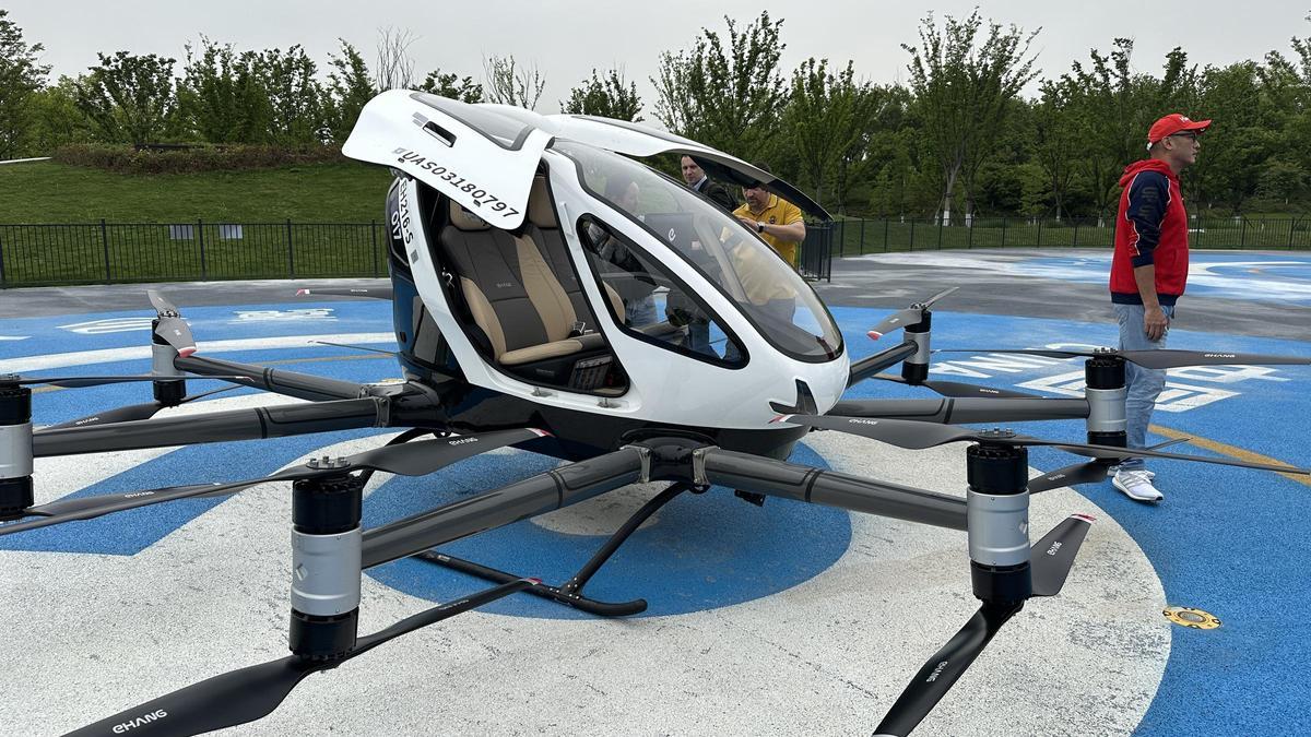El dron taxi biplaza.