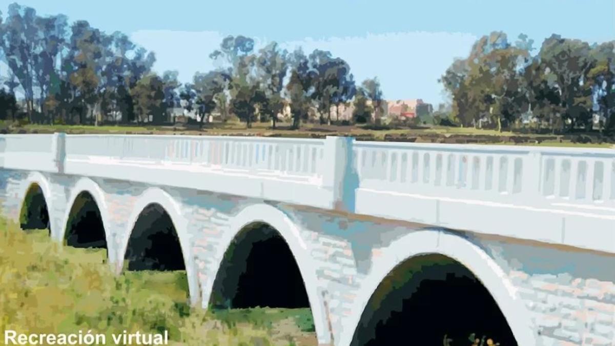 Recreación virtual del puente realizada por IP