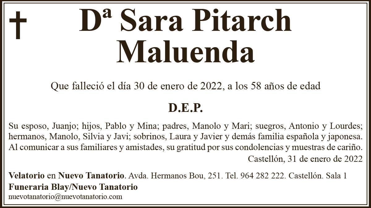 Dª Sara Pitarch Maluenda