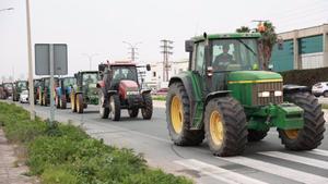 Imagen de archivo de una tractorada anterior en la provincia de Sevilla.