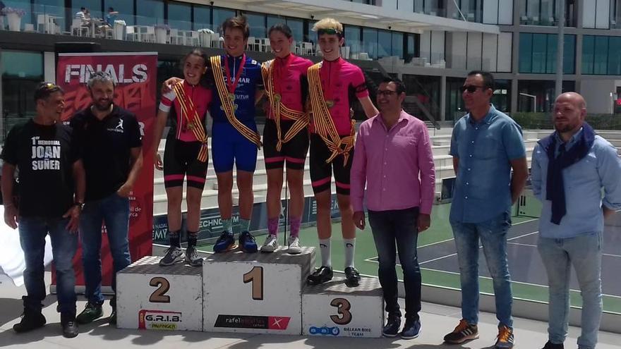 Podio general de las finales del Campionat de las Illes Balears para escolares.