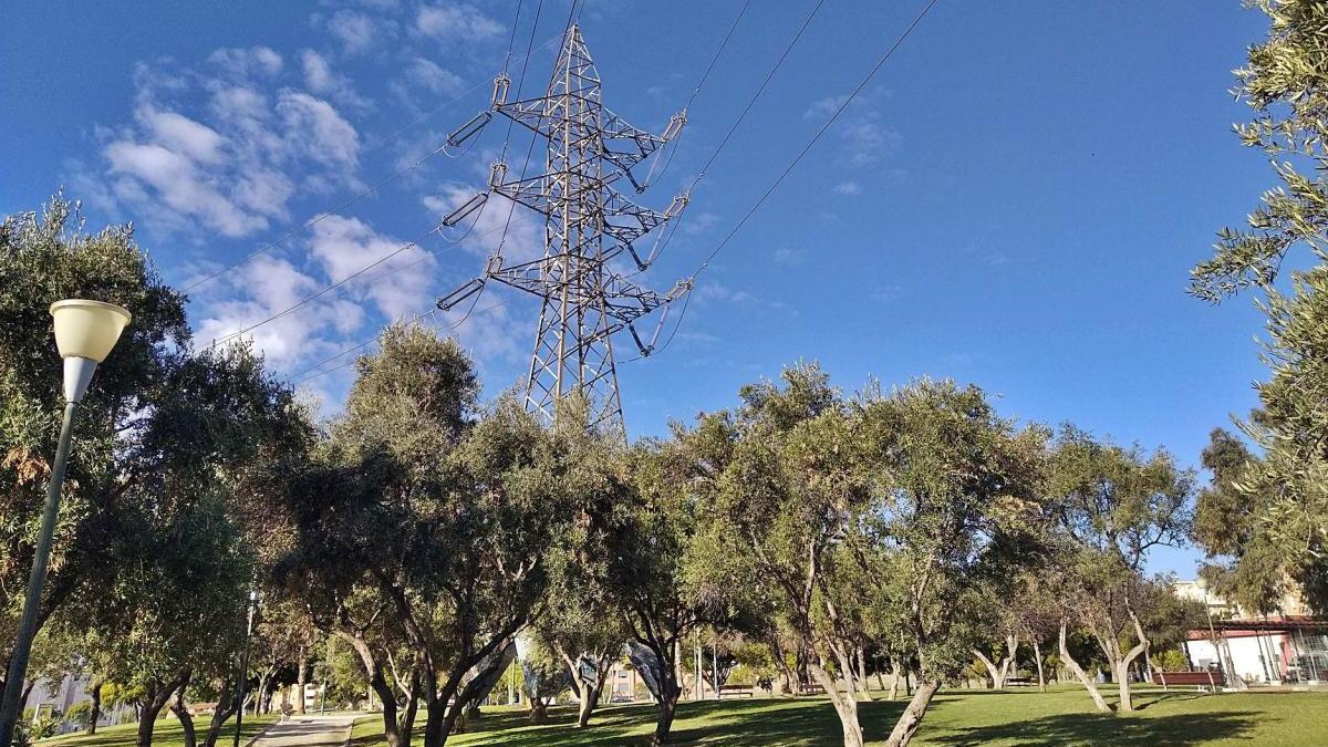 La foto, tomada hace unos días, evidencia el contrasentido de que esta torre de alta tensión esté instalada dentro de una zona verde. Se trata del parque de la Finca La Palma, que cuenta nada menos que con dos torres. El anuncio hecho por el Ayuntamiento de que se soterrará un kilómetro y medio de cables de alta tensión entre Navarro Ledesma y Teatinos, pone simbólicamente a esta torre en la lista de espera, que no es poco, uno de los deseos más repetidos por los vecinos de este precioso rincón de Málaga.