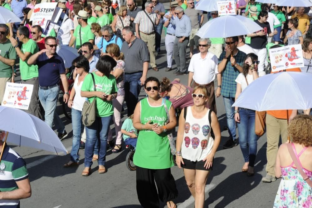 La protesta de educación en Murcia, en imágenes