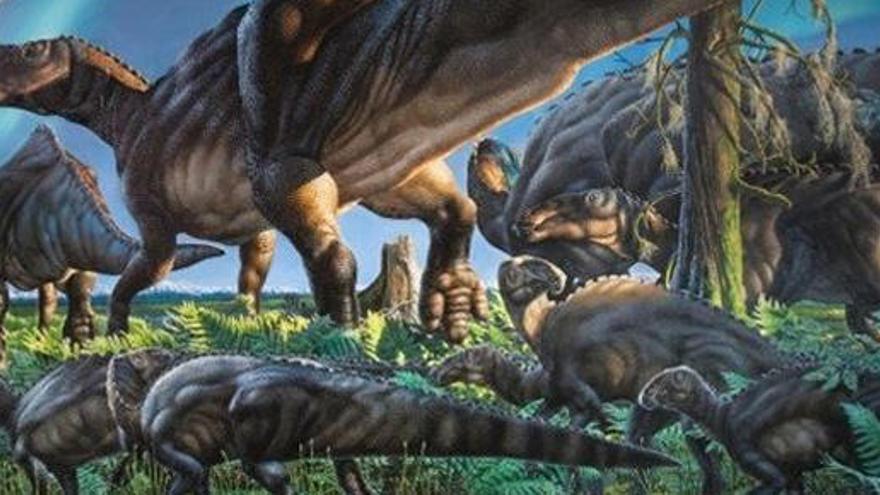 Descubren fósiles de dinosaurios árticos.