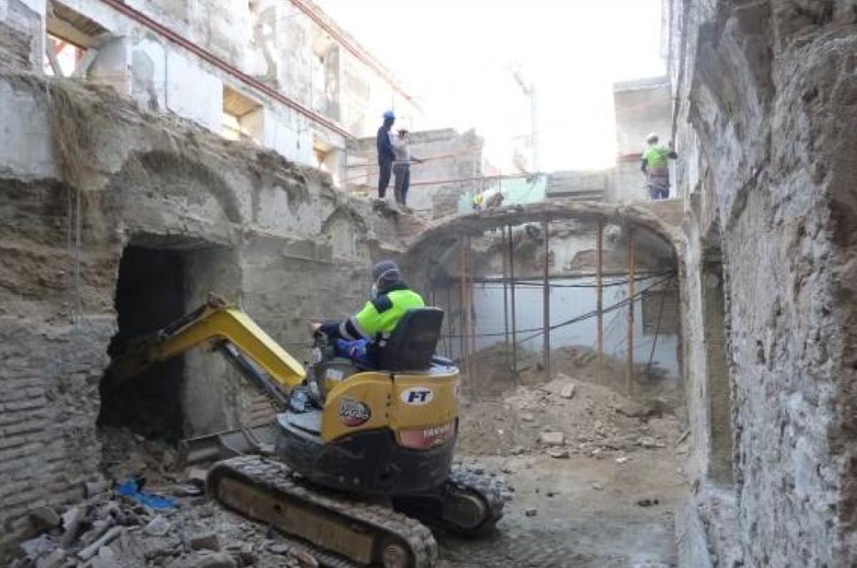 Imagen de las obras de recuperación del convento.