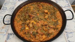 La paella valenciana.