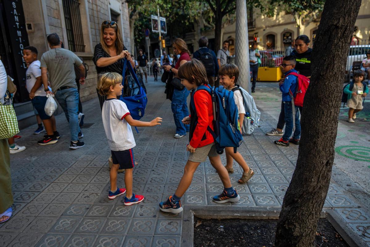 Vuelta al cole en la Escola Pia Sant Miquel de Barcelona