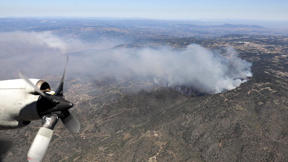 El fuego en Portugal, desde el aire