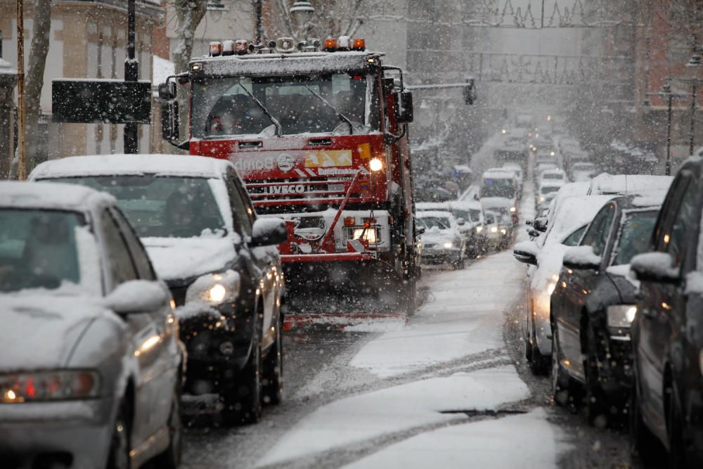 La nieve cubre la comarca de l'Alcoià