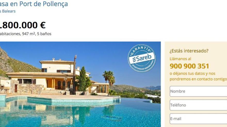 Auch diese Villa in Port de Pollença ist im Angebot.