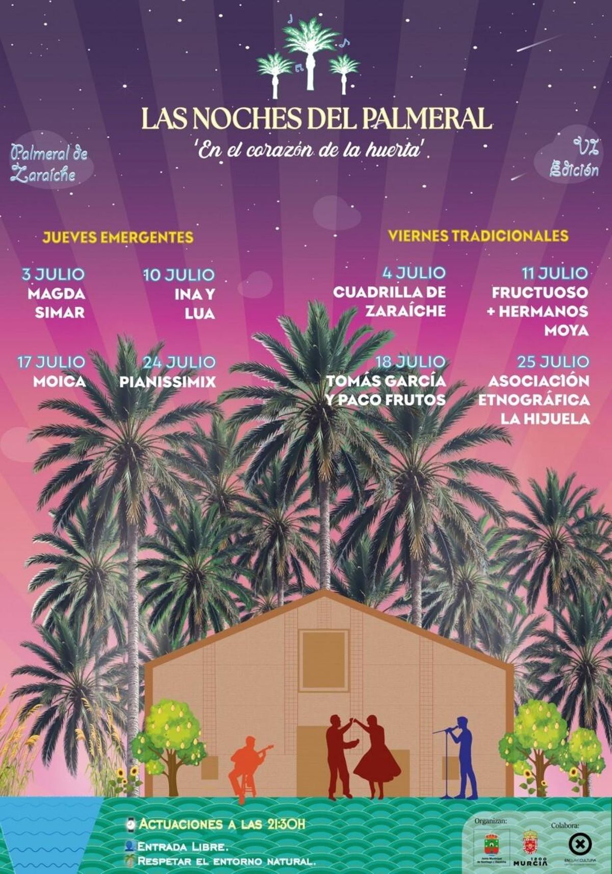 Cartel de la sexta edición de Las Noches del Palmeral.