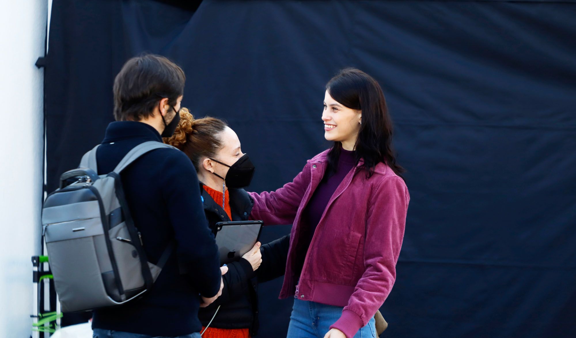 Rodaje de la serie 'La chica de nieve' de Netflix en Málaga.