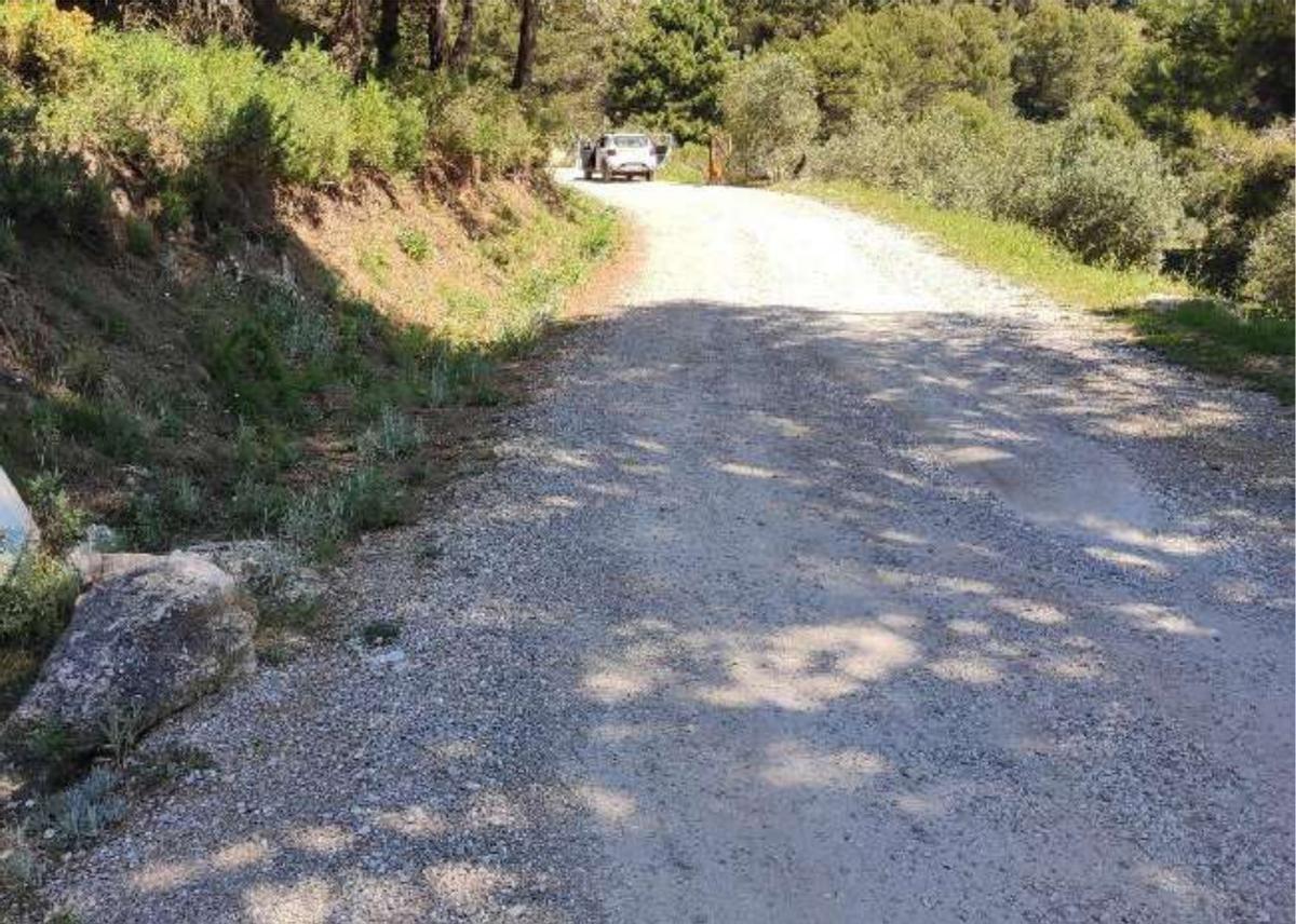 Carril de subida a la sierra desde Yunquera.