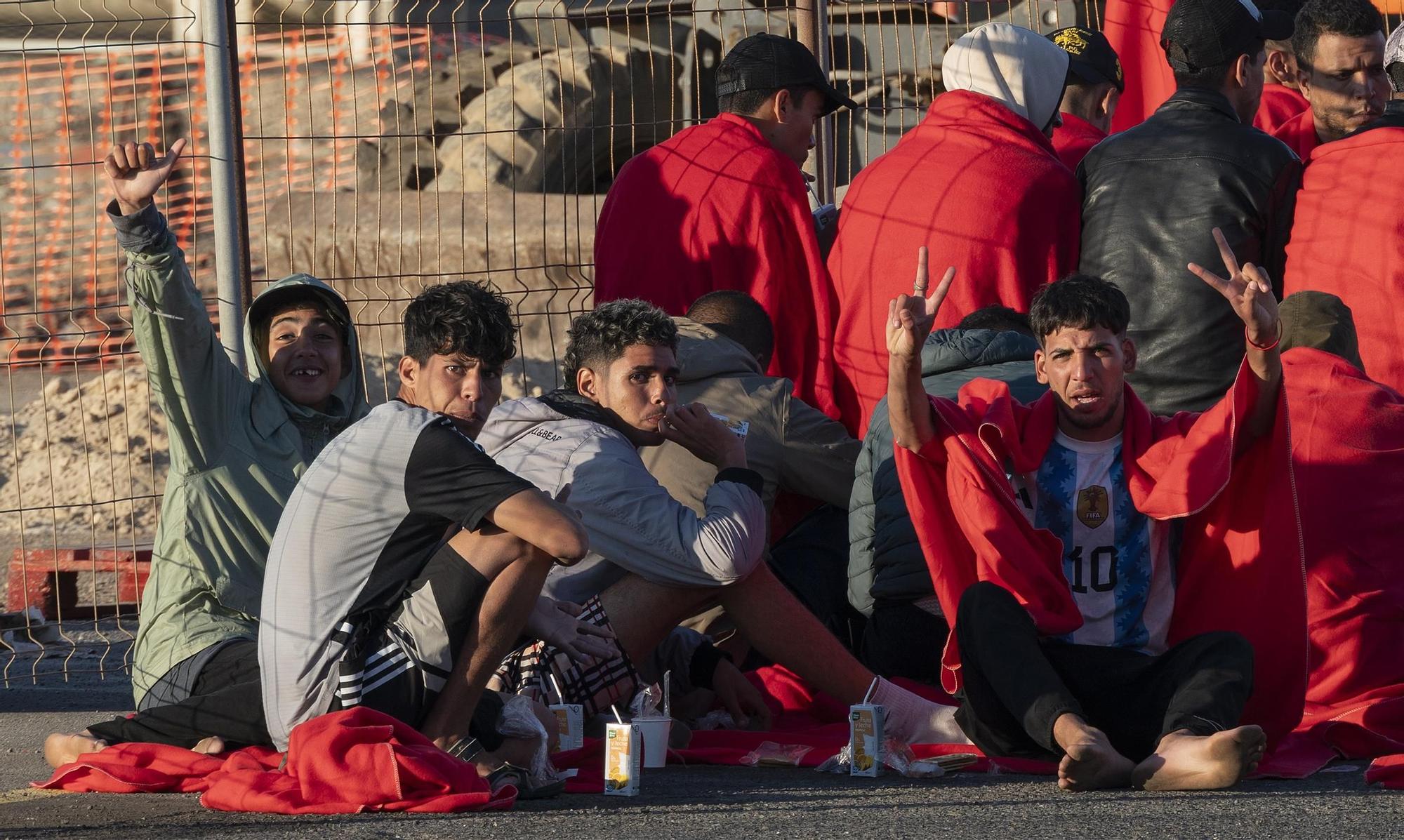 Migrantes rescatados cerca de Lanzarote (11/09/2023)