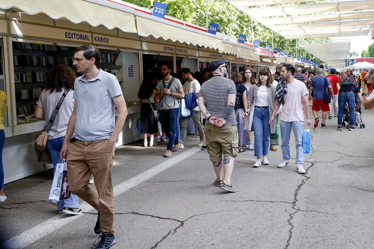 Un instante en la Feria del Libro de Madrid.