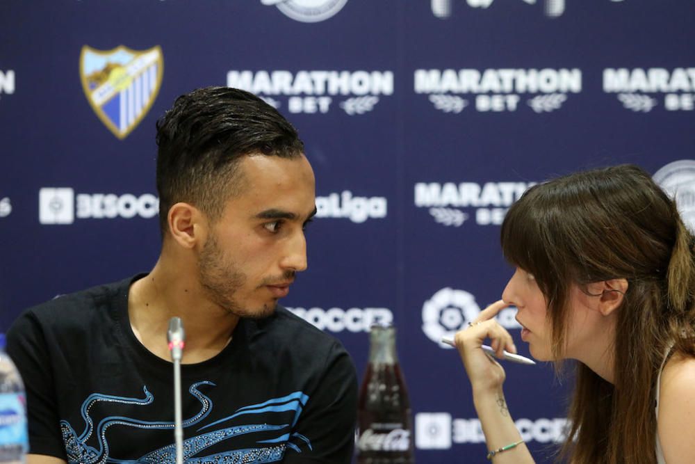 Presentación de Badr Boulahroud como nuevo jugador del Málaga CF.