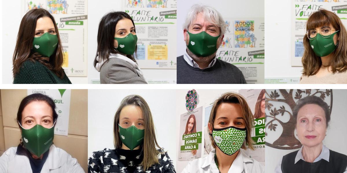Profesionales y especialistas de la AECC de Ourense. // FdV