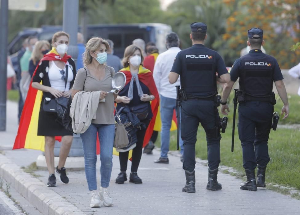 Escasa participación en la "marcha de las mascarillas"