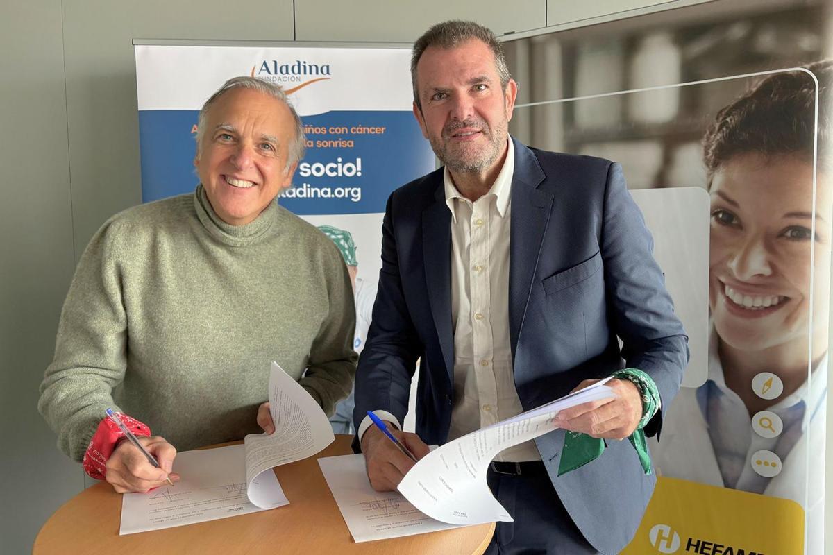 Acuerdo de colaboración entre las fundaciones Hefame y Aladina.