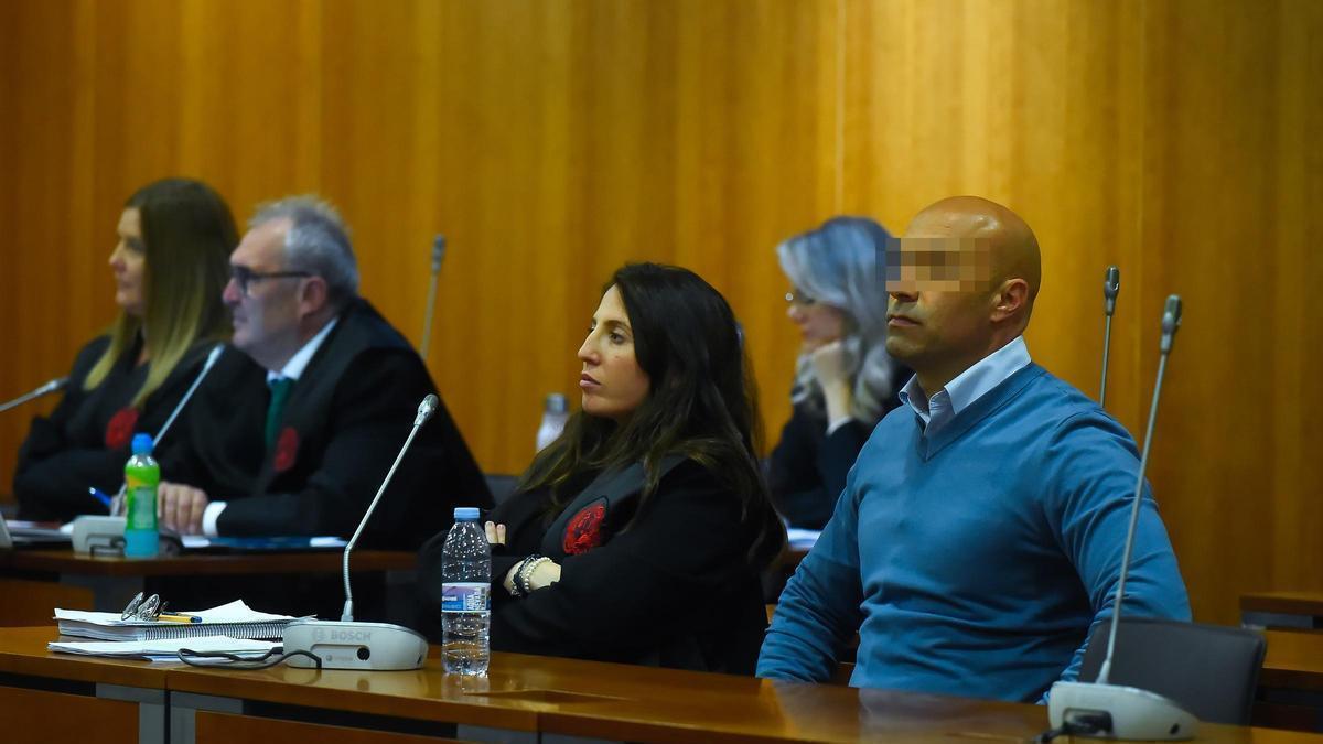 Imagen del acusado Marcos R. En el juicio por el asesinato a puñaladas de su expareja Paula.
