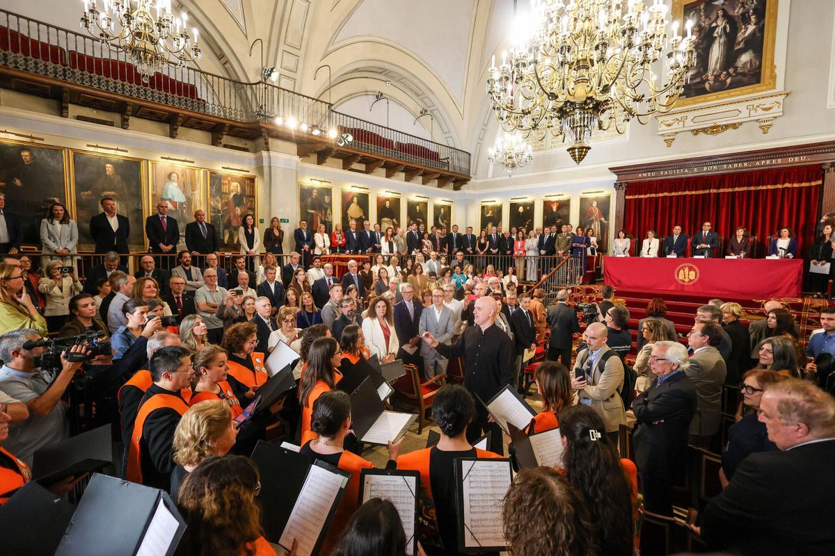 Valencia VLC Acto de investidura del nuevo Rector de la Universitat de València Juan Luis Gandía Cabedo en el Paraninfo de la Universidad
