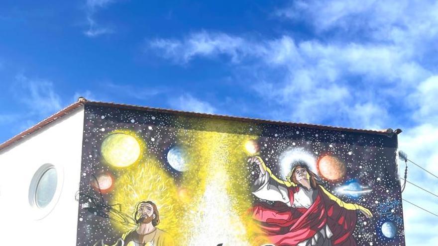 Dos Torres inaugura un mural dedicado a la Fiesta de la Candelaria