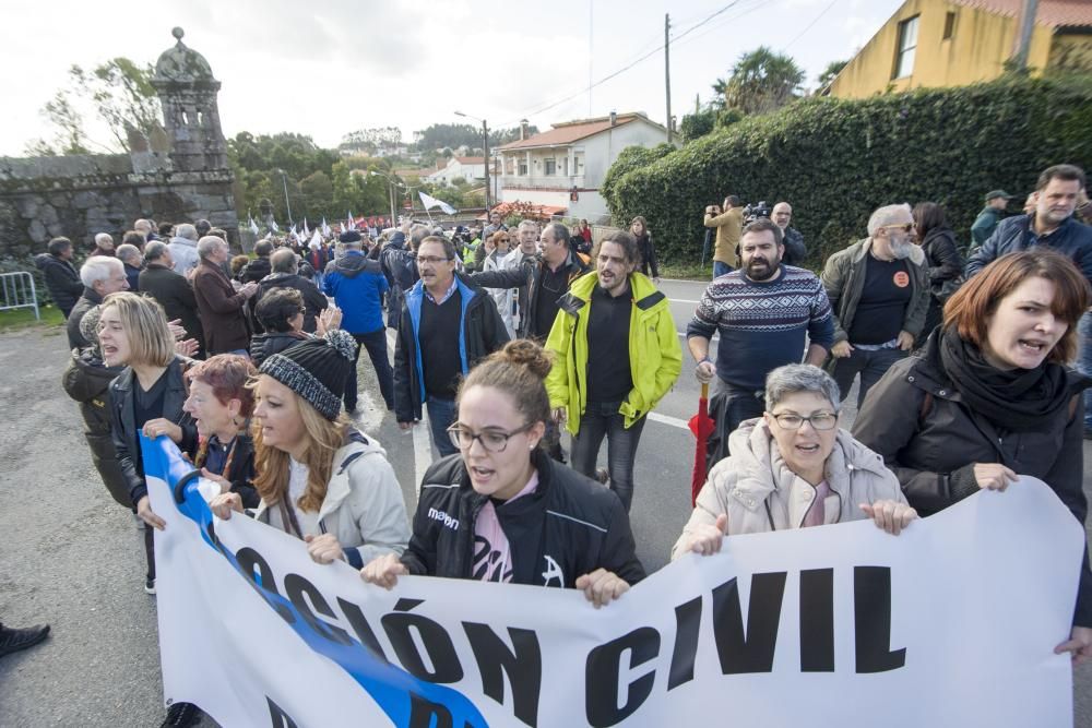 Marcha que exige la devolución del pazo de Meirás