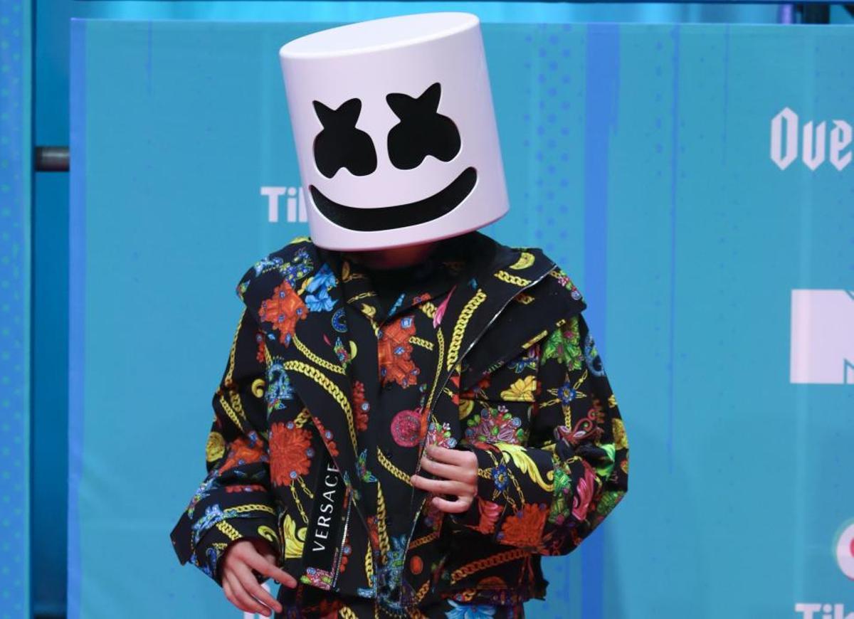 Marshmello arrives at the 2018 MTV Europe Music ...