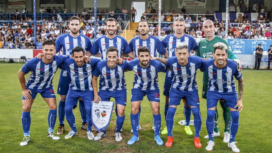 Un once del Alcoyano de esta temporada.