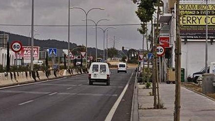 El tramo de la carretera de Sant Antoni en el que se produjo el accidente.