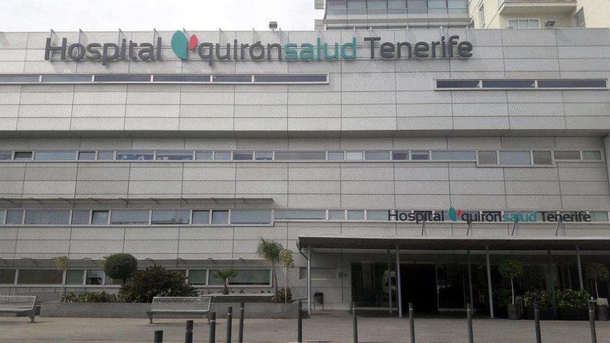 Fachada del Hospital Quirónsalud Tenerife.