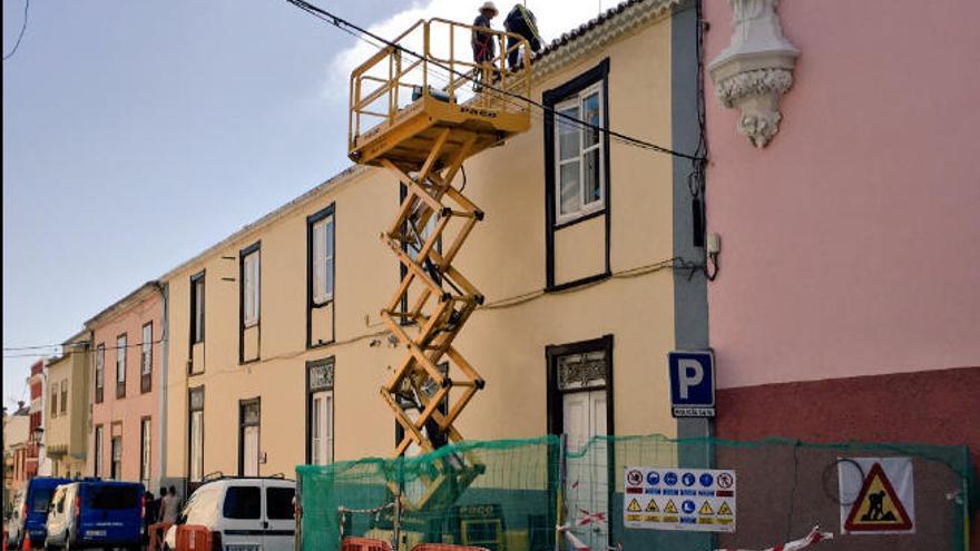 La comisaría de la Policía Local de La Laguna, durante unas obras realizadas en 2017.