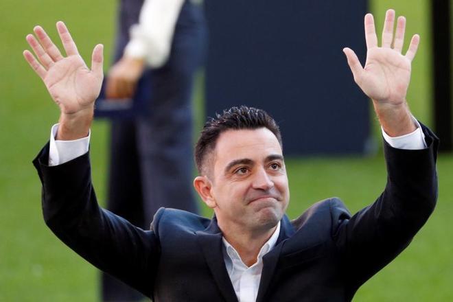 La presentación de Xavi Hernández, en imágenes