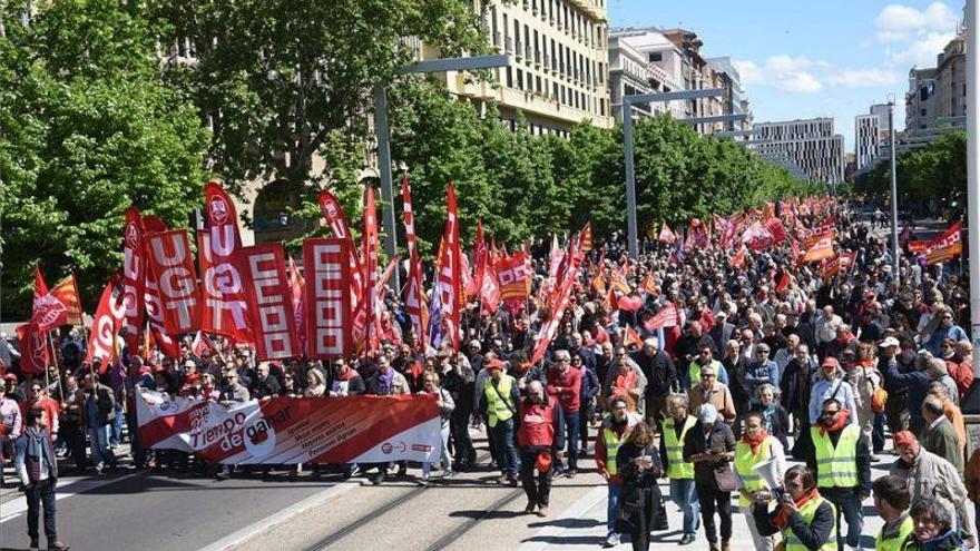 Aragón celebra el Primero de Mayo más atípico de la historia