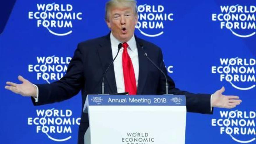 Donald Trump, durant la seva intervenció al fòrum econòmic de Davos.
