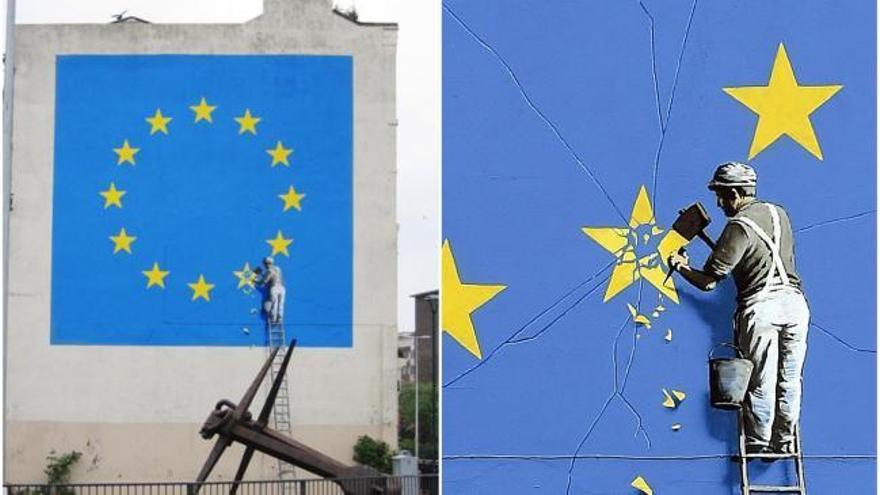 Banksy pinta un mural sobre el 'Brexit' en Dover