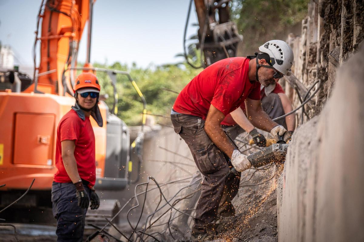 Obra del barranco de La Carnicería, en La Laguna