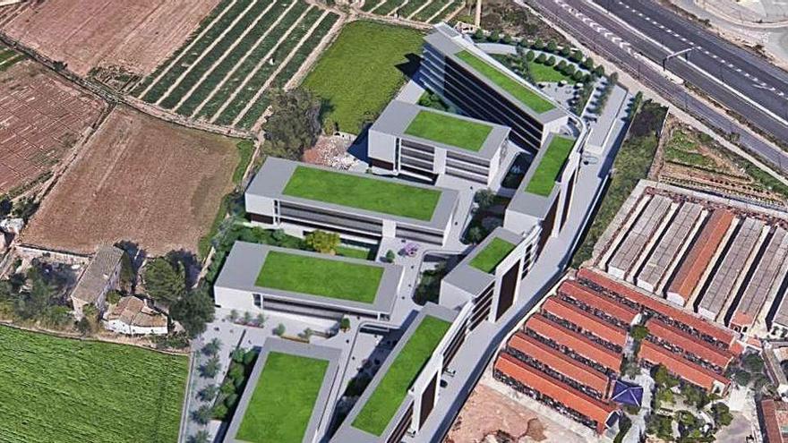 Recreación del proyecto de una residencia para estudiantes junto al cementerio de Benimaclet.