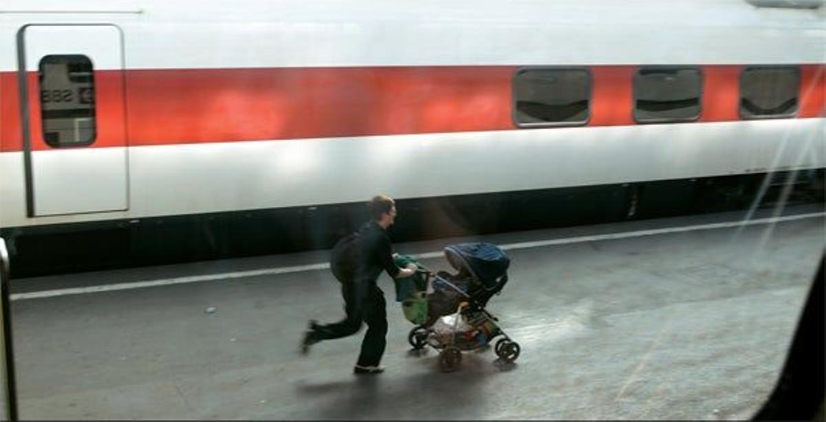En Suiza, el tren también
participa del culto
nacional a la precisión.