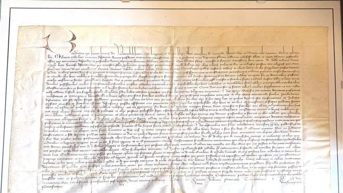 Parte del manuscrito sobre el convento de San Román del Valle.